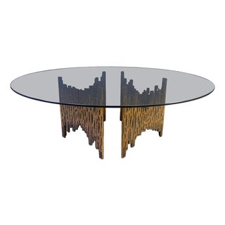 Brutalist Bronze Coffee Table, 1970s For Sale