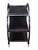 Mid 20th Century Art Deco Circular Three-Tiered Drinks Cart of Ebonized Wood From Italy For Sale - Image 5 of 8