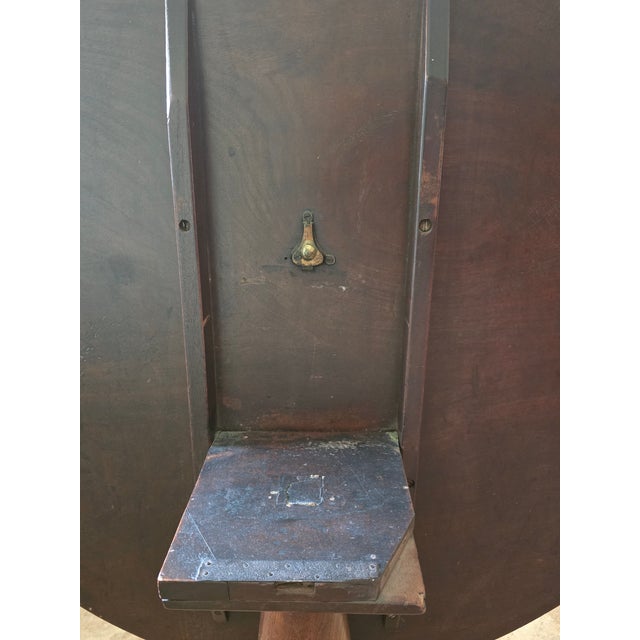 Wood Antique English Regency Mahogany Round Tilt Table, 18th Century For Sale - Image 7 of 12