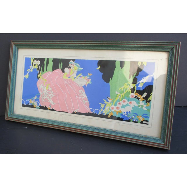 Paint Watercolor/Gouache Illustration by Janet Laura Scott 30s For Sale - Image 7 of 12