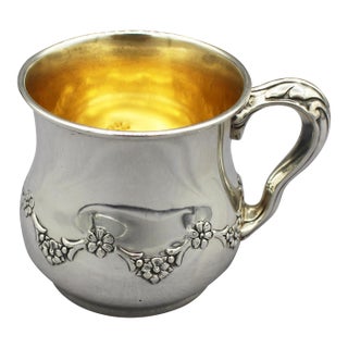 Early 20th Century American Gorham Sterling Silver & Gilt Child's Cup For Sale