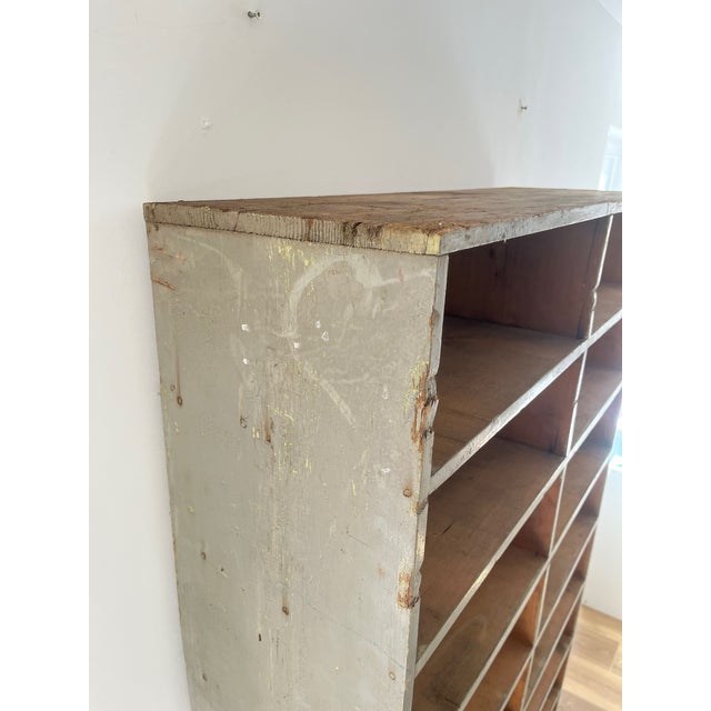 Large Antique Workshop Cabinet with Patinated Wooden Compartments, 1960s For Sale - Image 11 of 18