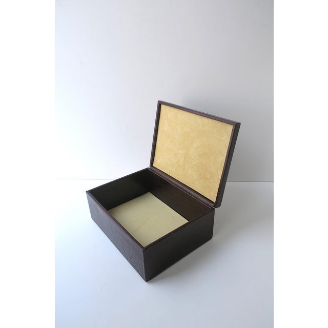 Ralph Lauren Leather Jewelry Box Crocodile Style, Ralph Lauren Style, Circa 1990s For Sale - Image 4 of 15