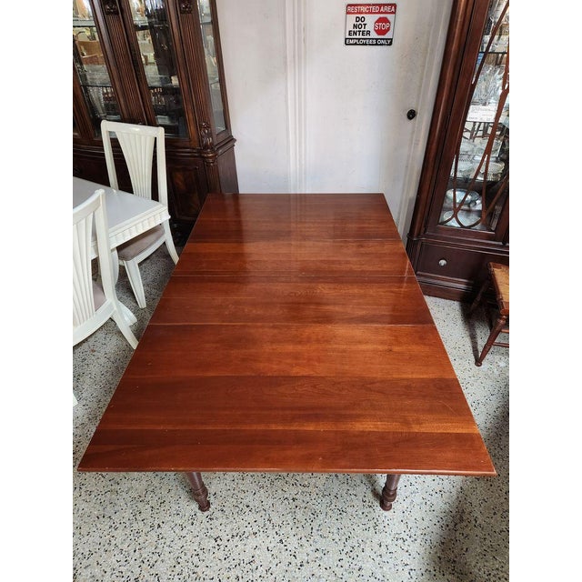 Late 20th Century Late 20th Century Willett Wildwood Cherry Wood Dining Set For Sale - Image 5 of 15