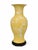 A striking Chinese yellow porcelain vase with a beautifully decorative white raised-relief design of flowering prunus...