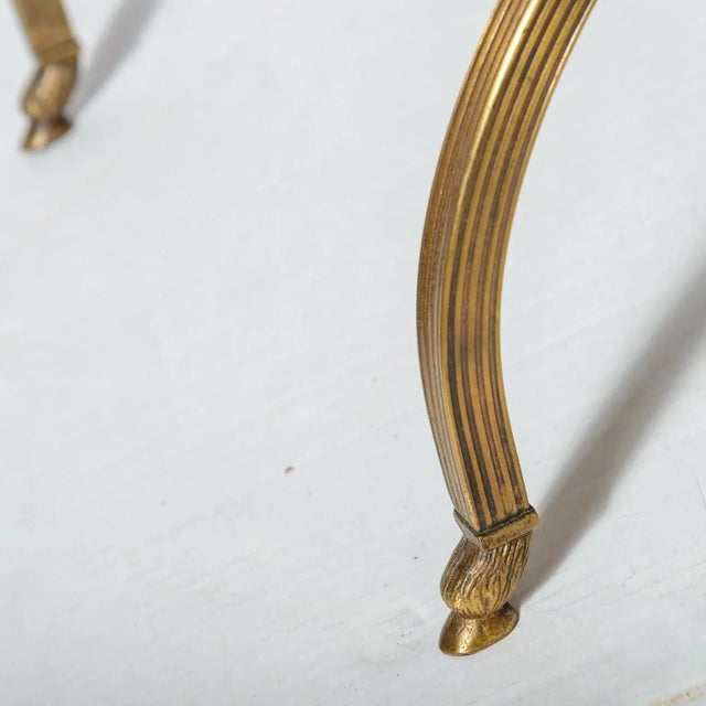 Ram Heads & Leather Campaign Stool, Attributed to Maison Jansen For Sale - Image 9 of 9