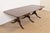 English Drexel Regency Carved Mahogany Drop-Leaf Triple Pedestal Extension Dining Table, Newly Refinished For Sale - Image 3 of 17
