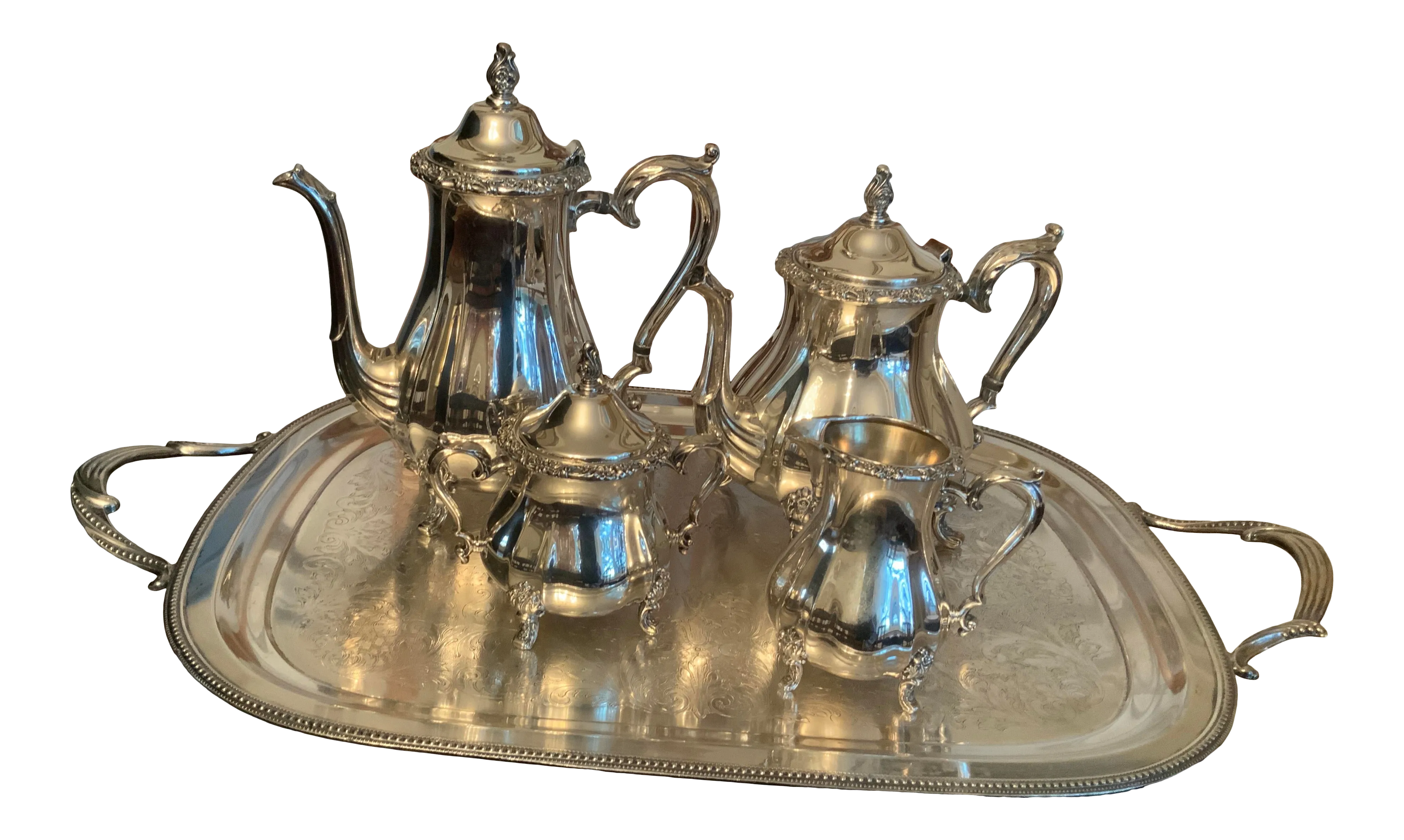 Vintage International Silver Co. Wilcox American Rose Countess Tea