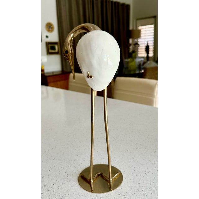 Italian De Stijl Firenze Mid-Century Crane Figural Sculpture For Sale - Image 4 of 14