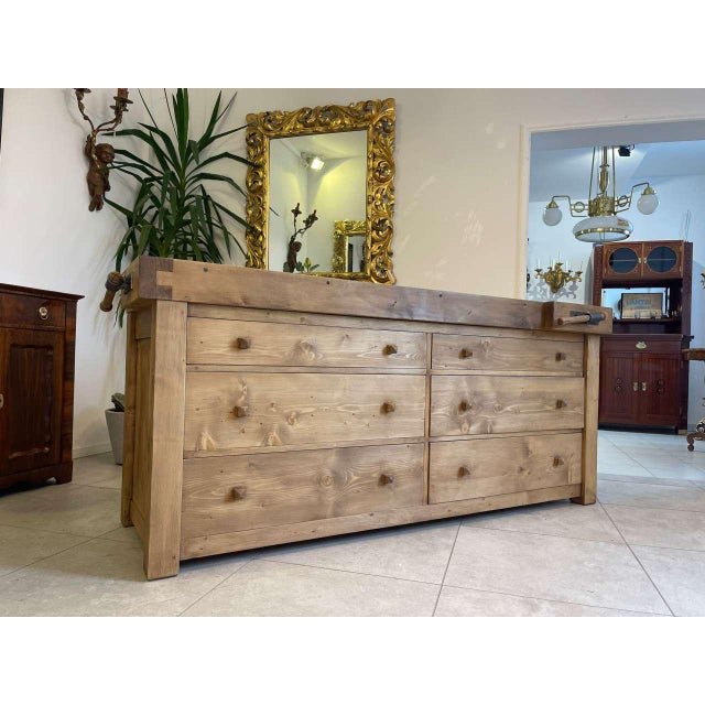 Rustic Planer Bench in Pine For Sale - Image 12 of 18