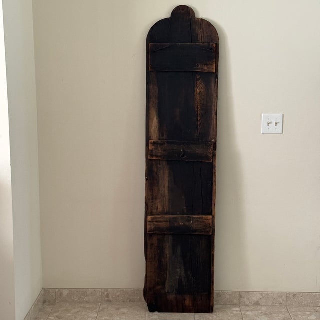 Exquisite 20th Century Wood Butcher Shop Large Tombstone Trade Sign Advertising Beef, Veal, Pork, Lamb For Sale - Image 15 of 17