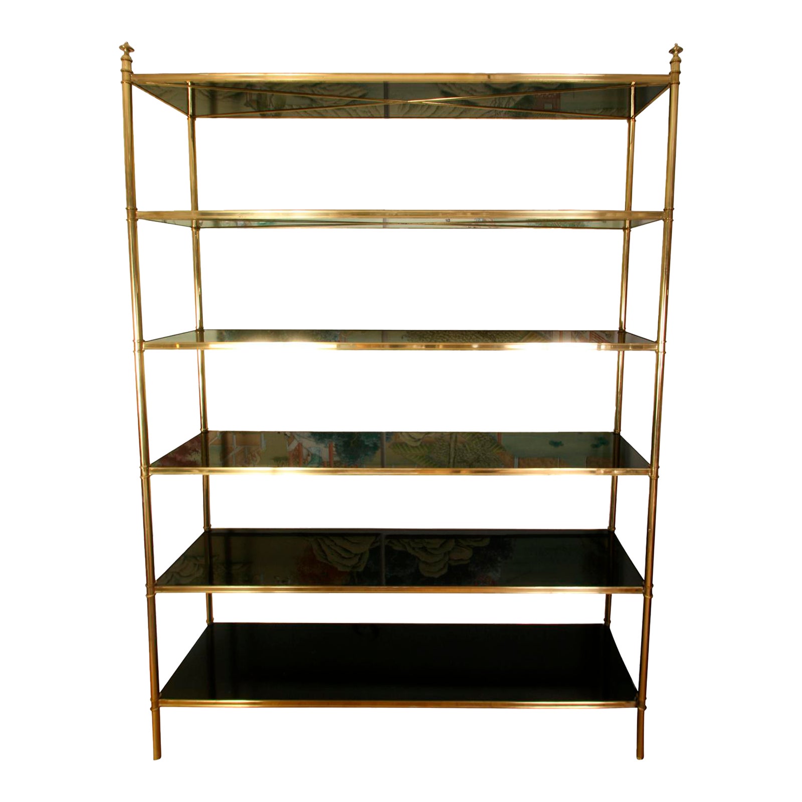 Vintage Billy Baldwin Brass Etagere Chairish