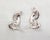 Metal Vintage 1960s Signed Kramer Rhodium Plated Clear Rhinestone Clip Earrings-2 Pieces For Sale - Image 7 of 7