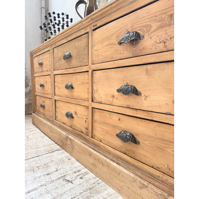 Pine Craft Cabinet with Drawers, 1950s For Sale - Image 10 of 18