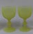 French 1930s Rare French Yellow Opaline Wine Glasses Attributed to Portieux Vallerysthal - Set of 5 For Sale - Image 3 of 10
