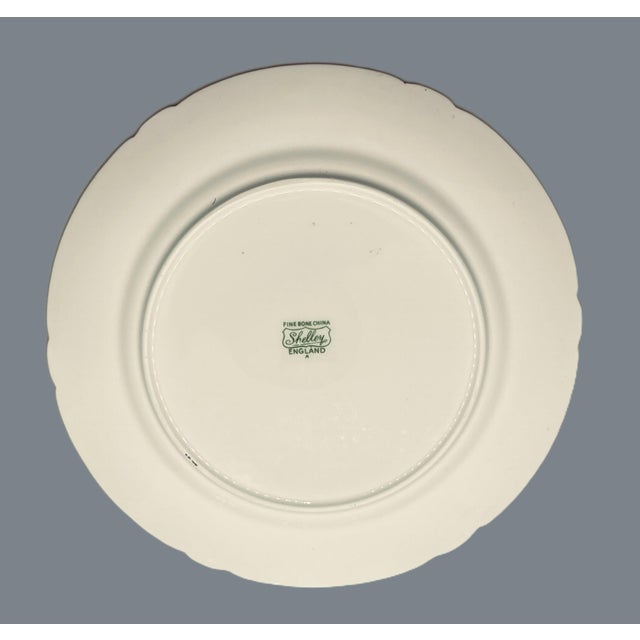 English Fine Bone China Lunch Plates by Shelly - Set of 6 For Sale - Image 11 of 15