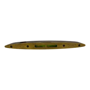 Vintage 8” Brass and Wood J Rabone & Sons Boat/Torpedo Shaped Spirit Level From England - Circa 1940