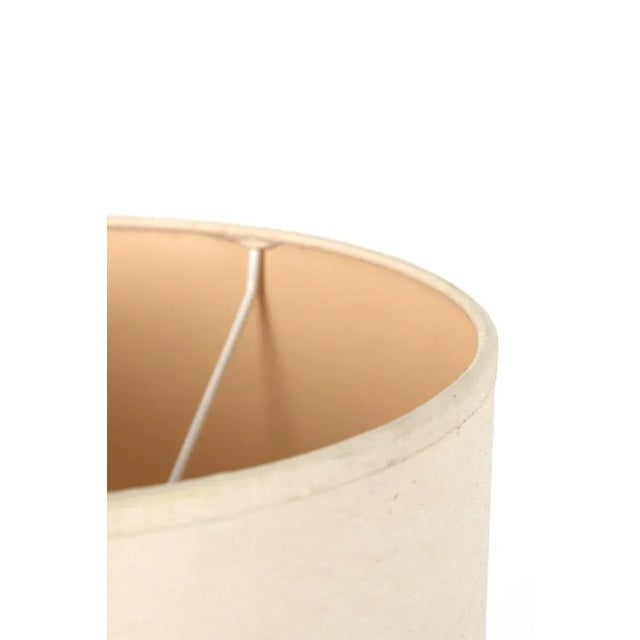 Vintage Floor Lamp with Beige Tube Shade For Sale - Image 3 of 7