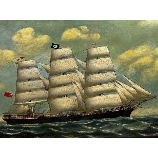 Large Victorian Marine Oil Painting of the Harland & Wolff Clipper Slieve Roe | Attributed to Lai Fong (Fl. 1870–1910)...