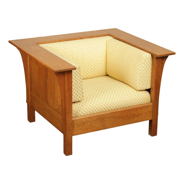 Stickley Mission Collection Oak Prairie Chair For Sale