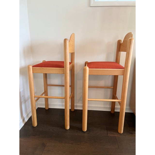 Gordon International 1980s Pair of Italian Postmodern ‘Padova’ Bar Stools Attributed to Hank Lowenstein for Gordon International For Sale - Image 4 of 12