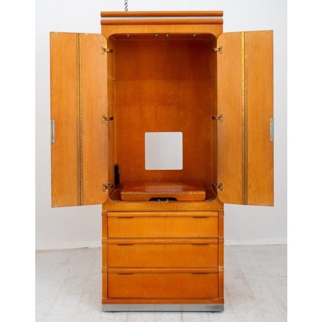Mid-Century Modern Jay Spectre for Century Oak Media Cabinet For Sale - Image 3 of 12