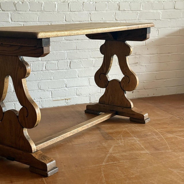 Vintage Oak Console Table For Sale - Image 6 of 10