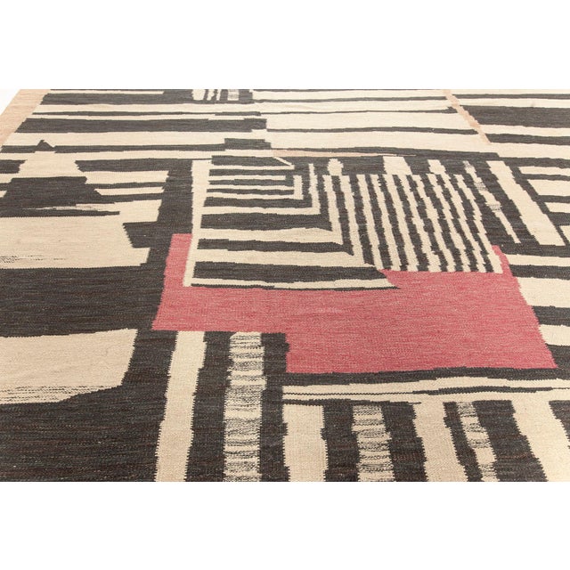 Modern Modern Abstract Geometric Flat-Weave Kilim Rug by Doris Leslie Blau For Sale - Image 3 of 8