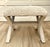 Here is a vintage X-frame vanity stool, newly reupholstered in a soft, velvet-like cream and tan animal print fabric. The...
