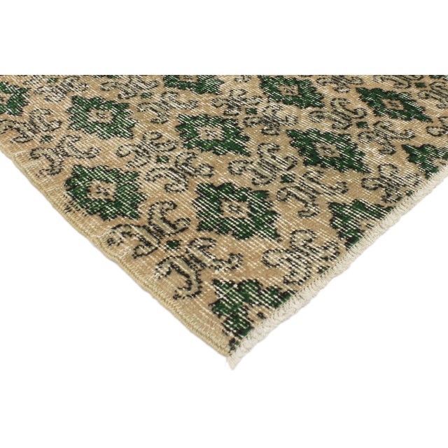 Shabby Chic Zeki Muren Vintage Turkish Sivas Rug - 03'03 X 06'01 For Sale - Image 3 of 10