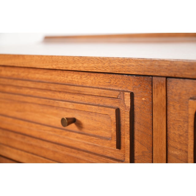 1960s Broyhill Sculptra "Double" Lowboy Dresser For Sale - Image 10 of 11
