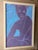 Purple 1965 Femme Nue Original Pastel Figure Drawing, Signed and Framed For Sale - Image 8 of 9