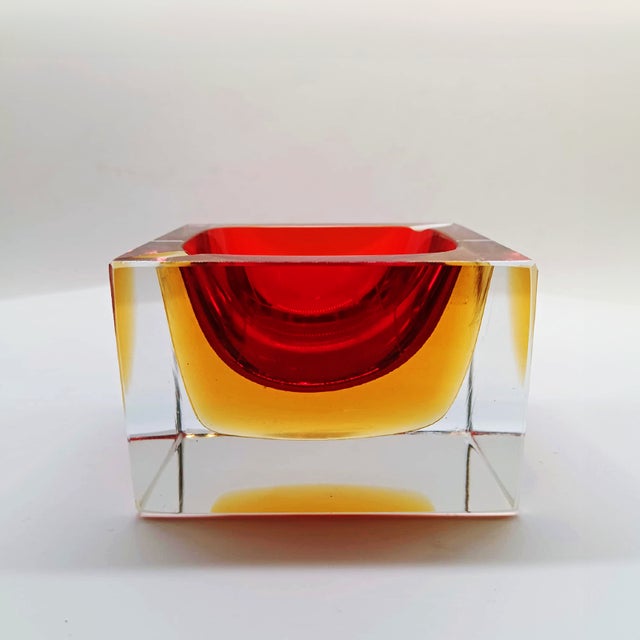 Vintage Square Ashtray in Murano Glass by Flavio Poli for Seguso, 1960s For Sale - Image 9 of 9