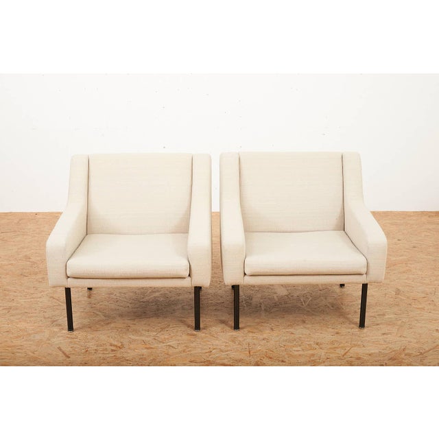 Model 202 Chairs on Black Metal Legs by Dieter Waeckerlin for Idealheim, 1961, Set of 2 For Sale - Image 4 of 14