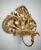 19th-Century pair of Italian giltwood hanging candle sconces. These lovely single arm wall sconces are elaborately carved...