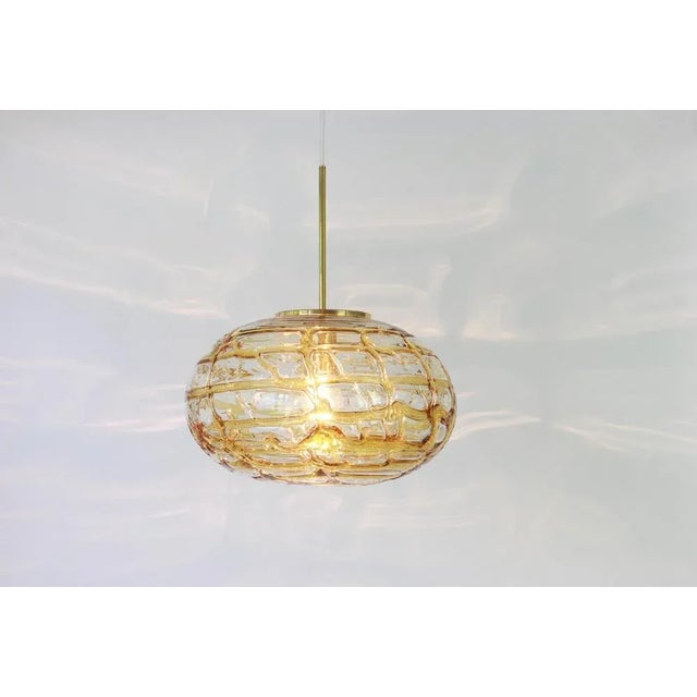 Murano Pendant Light from Doria, Germany, 1970s For Sale - Image 4 of 6