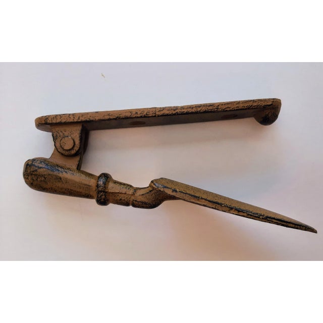 Rustic Cast Iron Garden Spade Doorknocker For Sale - Image 3 of 6