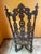 Late 19th Century Antique Gothic Jacobean Style Carved Ornate Walnut Throne Accent Chair For Sale - Image 5 of 11