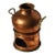 1920s Handmade Copper Pot With Burner and Bronze Handles - 2 Pieces For Sale