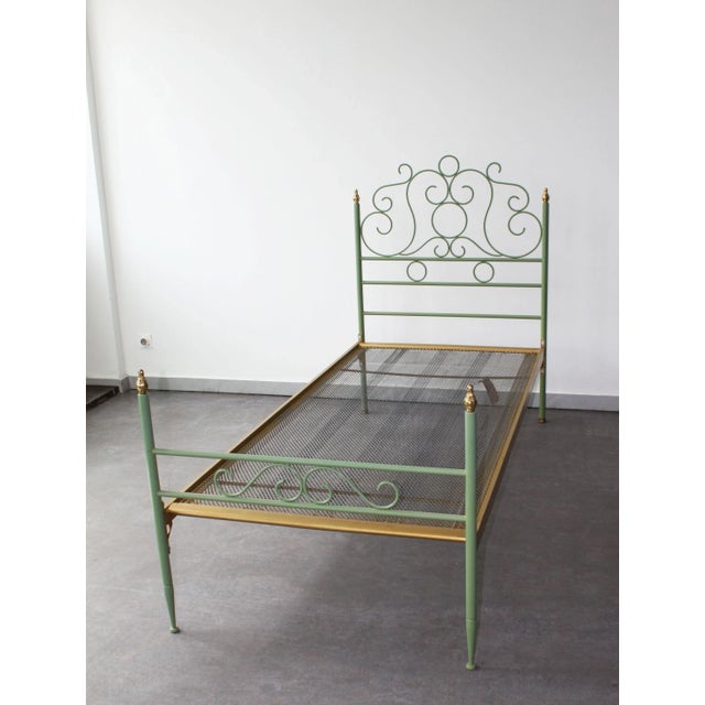 Vintage Italian Wrought Iron Bed, 1960s For Sale - Image 5 of 8