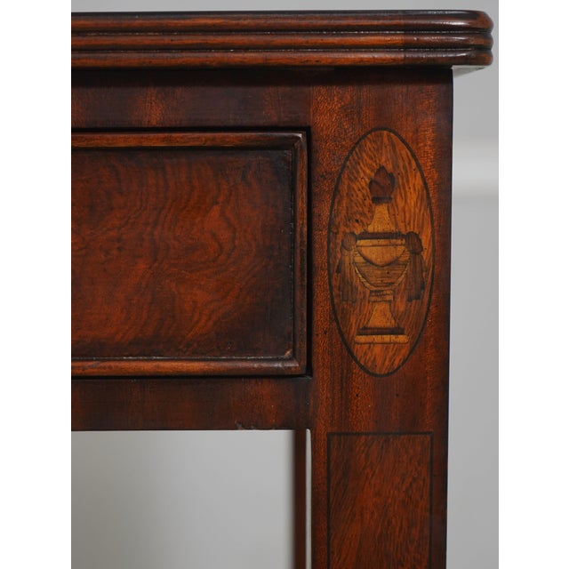 1960s Maitland Smith Regency Style Mahogany Inlaid 2 Tier Server For Sale - Image 9 of 18