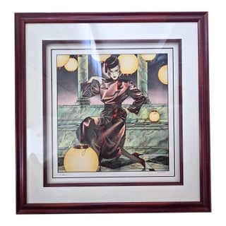 1980s George Stavrinos "Fashion Plate" Art Deco Style Illustration For Sale