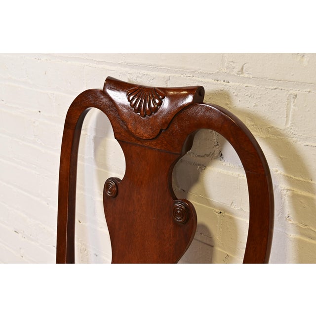 Baker Furniture Georgian Carved Mahogany Dining Chairs, Set of Four For Sale In South Bend - Image 6 of 12