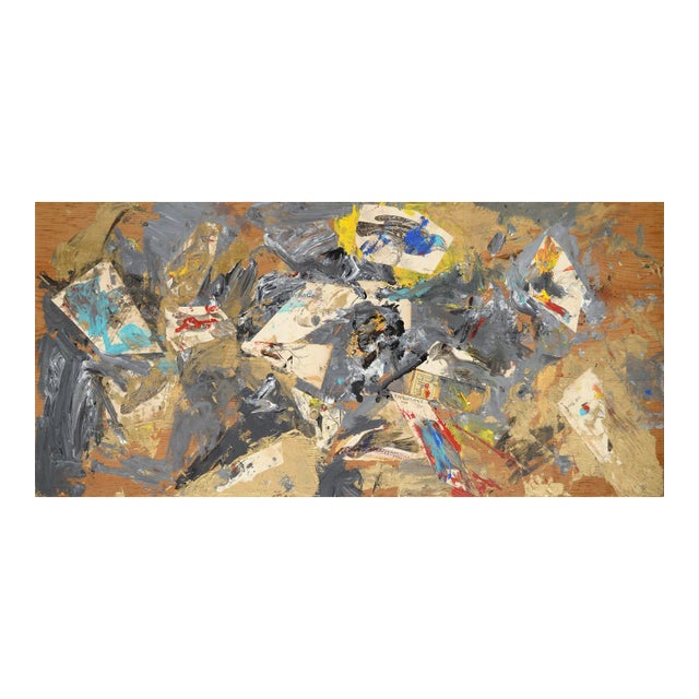 Assemblage #5 (Ornithology Illustrations & Glass Slide With Silver, Gold Paint) by Michael Pauker For Sale