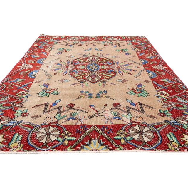 Contemporary Zeki Muren Vintage Turkish Sivas Rug, 04'11 X 08'05 For Sale - Image 3 of 10