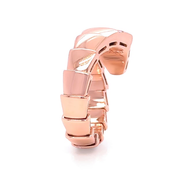 2020s Bvlgari 18ct Yellow Gold Serpenti Scaglie Viper Diamond Ring 0.53ct 6.63g, Size 5.75 For Sale - Image 5 of 7