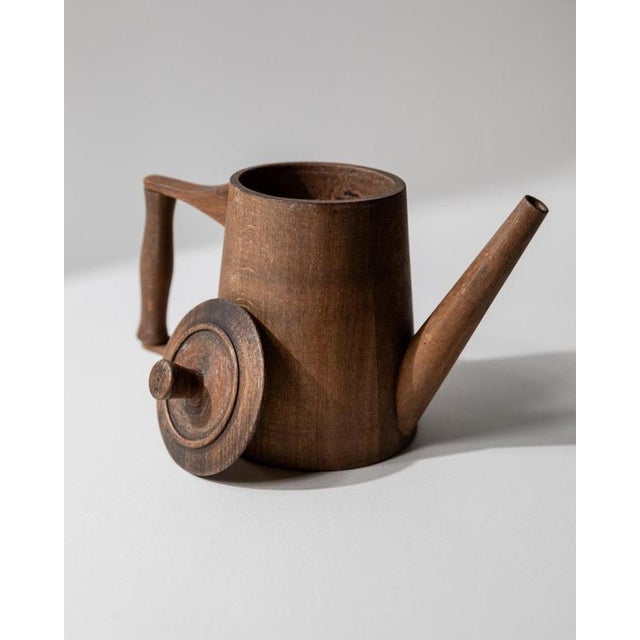 Vintage Rustic Folk Art Wooden Pitcher, 1960s For Sale - Image 4 of 11