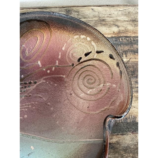 Ceramic Vintage Original Studio Pottery Charger For Sale - Image 7 of 12