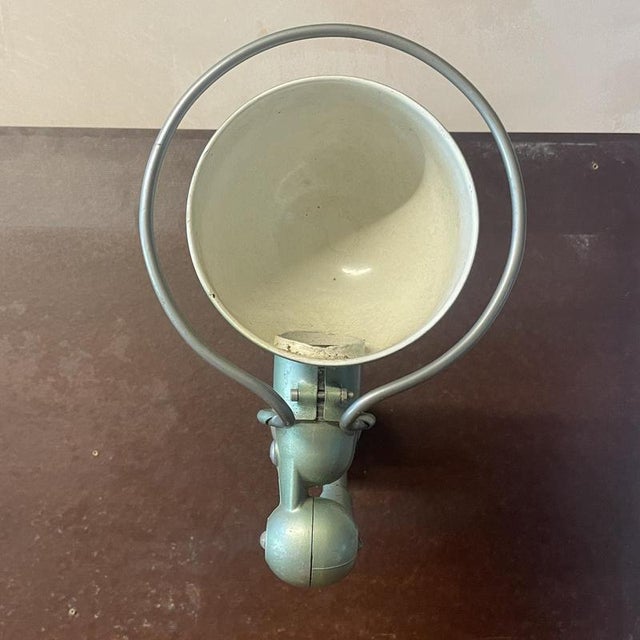 Small Vintage Green Arm Wall Light by Jean-Louis Domecq for Jielde, 1950s For Sale - Image 6 of 9