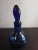 Contemporary Vintage Cobalt Blue Blown Glass Cruet For Sale - Image 3 of 6